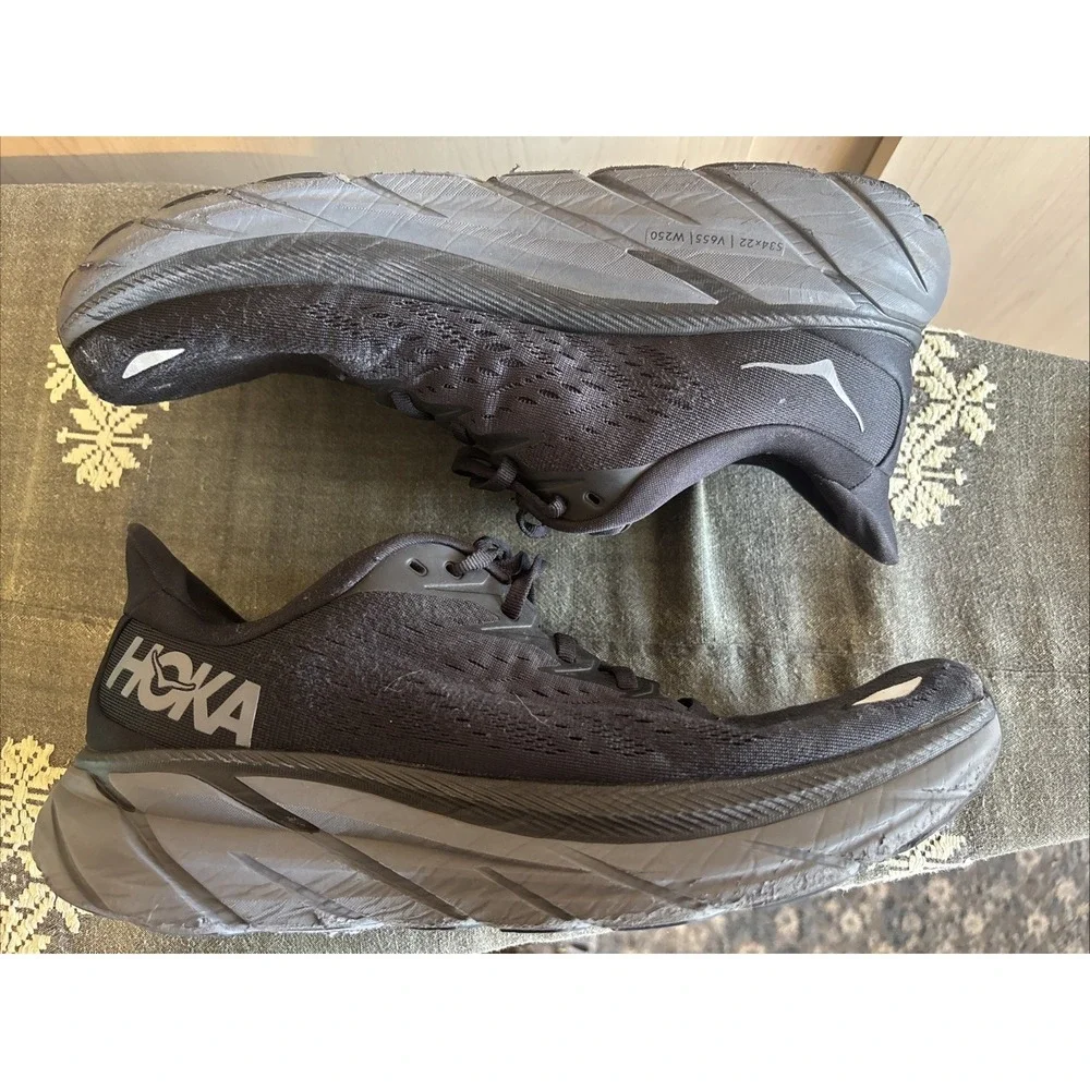 HOKA Clifton 8 Black Running Shoes Men's Size 11D Comfortable Work Walking
